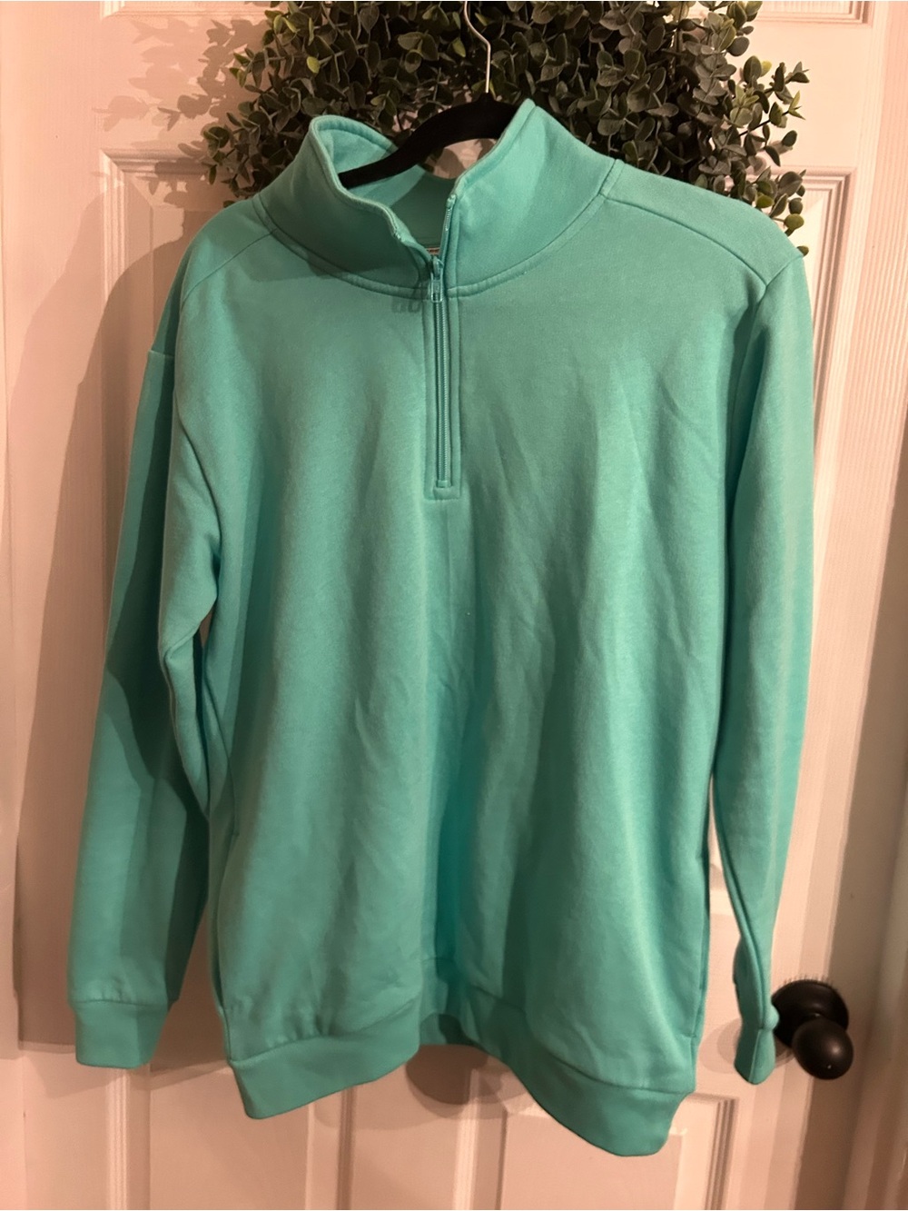 PINK Victoria's Secret Men's Zip-Up Sweater in Aqua Teal